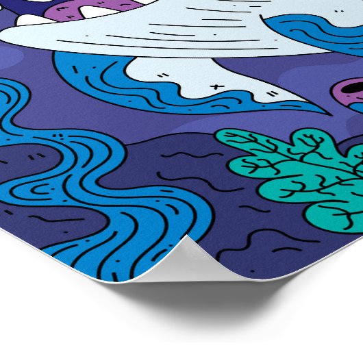 Happy Deep Sea Shark ポスター (角)