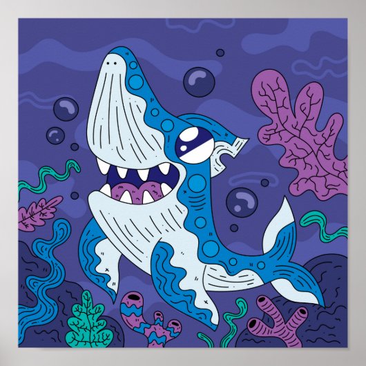 Happy Deep Sea Shark ポスター (正面)