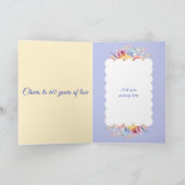 Happy Diamond Anniversaryは花を緑色に命名 カード (内部)