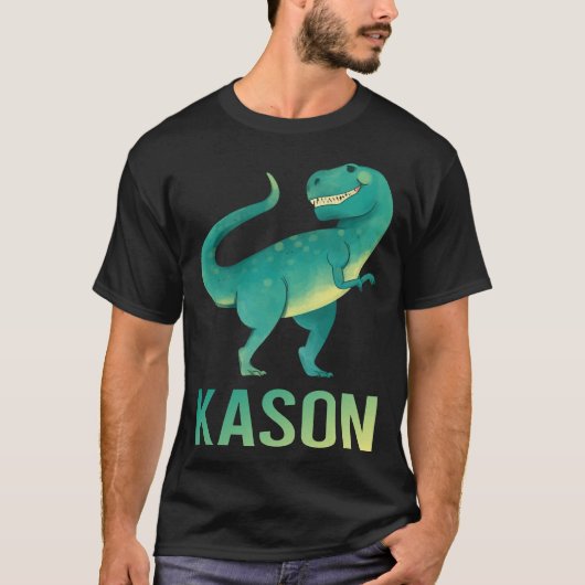 Happy Dinosale – カソンの名前 Tシャツ (正面)