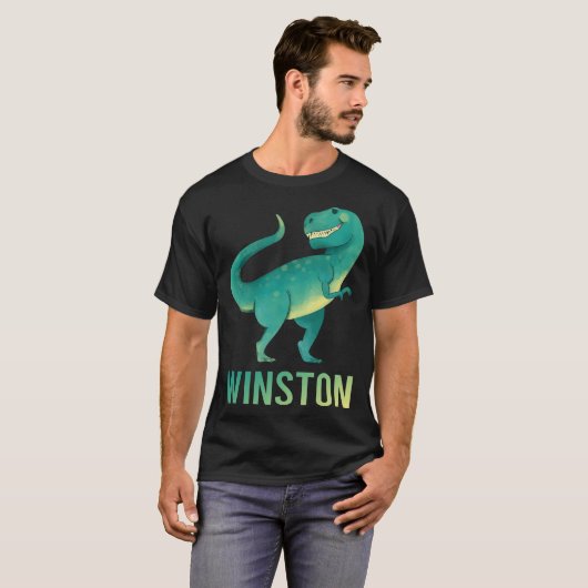 Happy Dinosale - Winstonの名前 Tシャツ (正面フル)