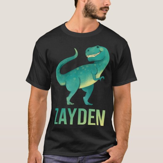 Happy Dinosale - Zayden Name Tシャツ (正面)