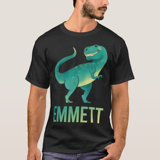 Happy Dinosaur - エメット名 Tシャツ (正面)