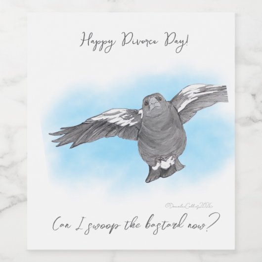 Happy Divorce Day wine label ワインラベル (シングルラベル)