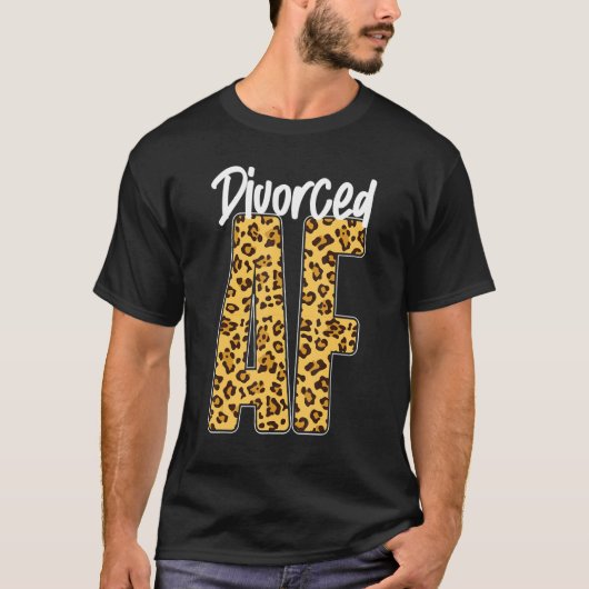 Happy Divorce Party Leopard Cheetah Divorced Af Tシャツ (正面)