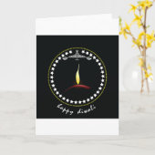 Happy Diwaliグリーティングカード カード (黄色い花)