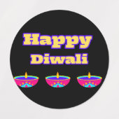 Happy Diwaliスタンプ（このDiwali） ラベル (デザイン1)