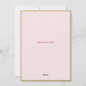 Happy Diwaliフォトピンクレッドフローラグリーティング シーズンカード (裏面)