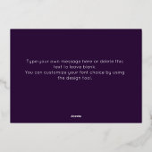 Happy Diwali写真 箔シーズンカード (裏面)