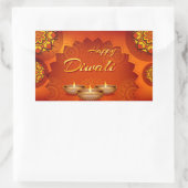Happy Diwali矩形ステッカー 長方形シール (バッグ)