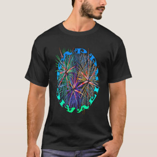 Happy Diwali花火で世界を照らし出すBlu Tシャツ