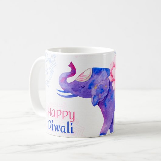 Happy Diwali コーヒーマグカップ (正面左)