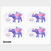 Happy Diwali 楕円形シール (シート)