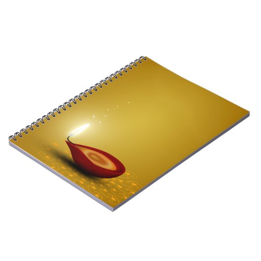 Happy Diwali Diya – ノートブック (左側)