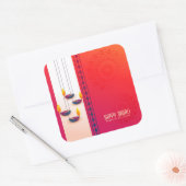 Happy Diwali - Festival of Lights スクエアシール (封筒)