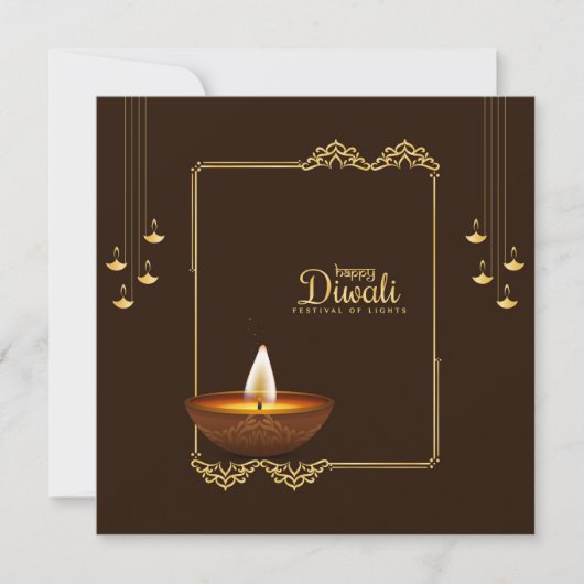 Happy Diwali - Festival of Lights 招待状 (正面)