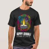 Happy Diwali Festival Of Lights Hindu Celebration Tシャツ (正面)