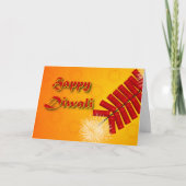 Happy Diwali Fireworks Greeting Card カード (正面)