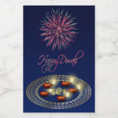 Happy Diwali Ganesha Rangoli食品コンテナラベル フードラベル (シングルラベル)