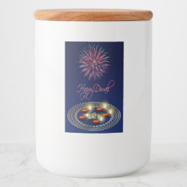 Happy Diwali Ganesha Rangoli食品コンテナラベル フードラベル
