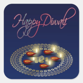Happy Diwali Ganesha Rangoli – ステッカー