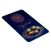 Happy Diwali Ganesha Rangoli – フレキシブル磁石 マグネット (右側)