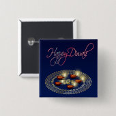 Happy Diwali Ganesha Rangoli – ボタン 缶バッジ (正面&裏面)