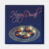 Happy Diwali Ganesha Rangoli – マグネット (正面)