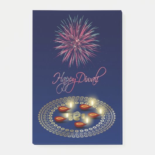 Happy Diwali Ganesha Rangoli - Post-it® Notes ポストイット (正面)