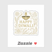 Happy Diwali Gold & Black Sticker Sheet シール (シート)