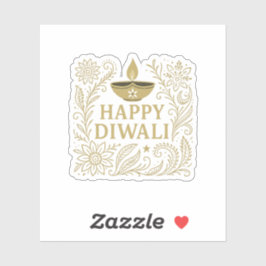 Happy Diwali Gold & Black Sticker Sheet シール