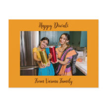 Happy Diwali Greeting with Personal Family Photo