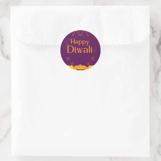 Happy Diwali Party  ラウンドシール (バッグ)