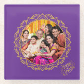 Happy Diwali Photo  ガラスコースター (正面)