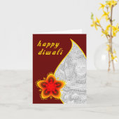 happy diwali photo card : light window カード (黄色い花)
