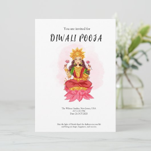 Happy diwali pooja 招待状 (スタンド正面)