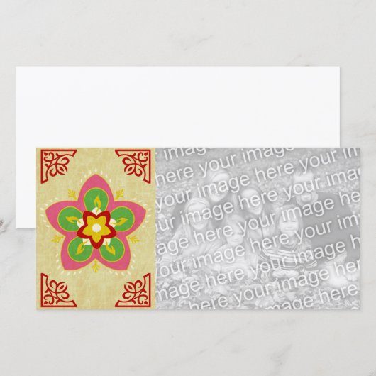 happy diwali rangoliフォトカード (正面/裏面)