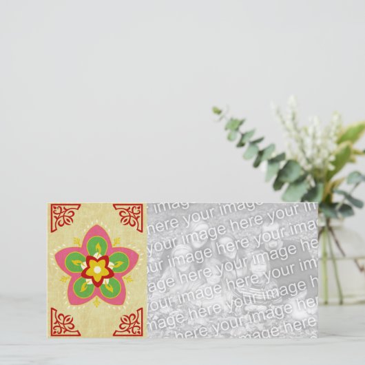 happy diwali rangoliフォトカード (スタンド正面)