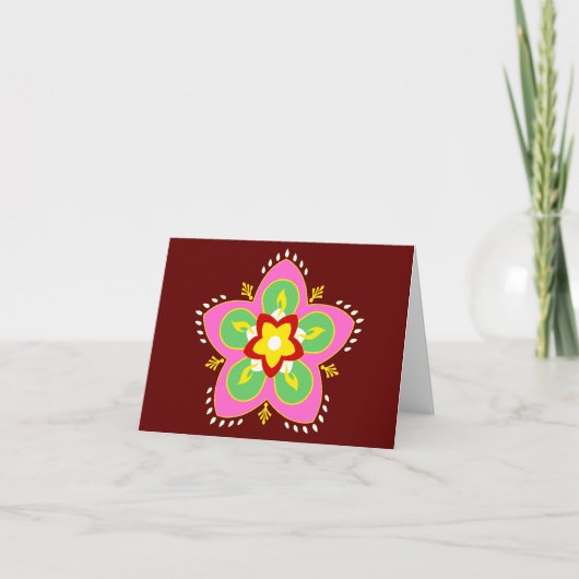happy diwali : rangoli カード (正面)