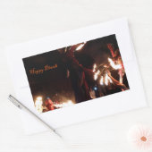 Happy Diwali Rectangleスタンプ,光沢 長方形シール (封筒)