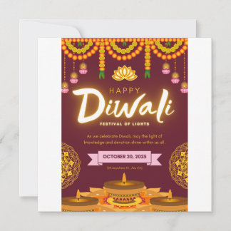 Happy Diwali the festival of light 招待状
