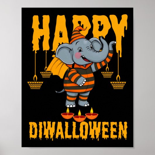 Happy Diwalihalloween Halloween Diwali  ポスター (正面)