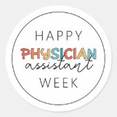 Happy Doctor Assistant Week ラウンドシール (正面)