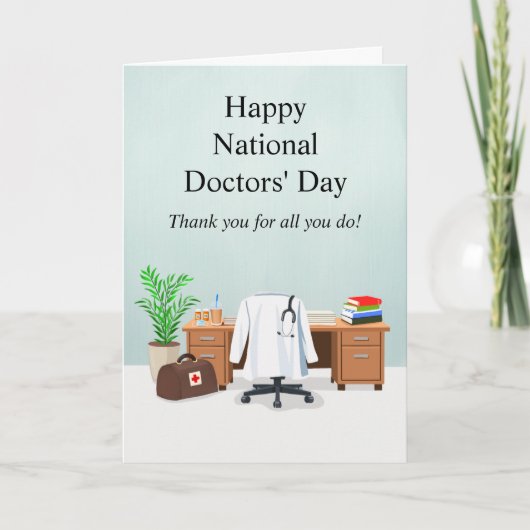  Happy Doctor's Day Doctor Office  カード (正面)