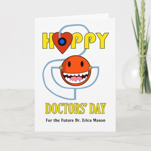Happy Doctors' Day for Future Doctorハッピーハート カード (正面)