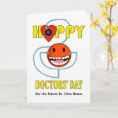 Happy Doctors' Day for Future Doctorハッピーハート カード (黄色い花)