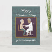 Happy Doctors's Day、名前の追加、医師と患者 カード (正面)