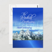 Happy Doctors's Day, heartbeat and Mountains ポストカード (正面/裏面)
