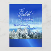 Happy Doctors's Day, heartbeat and Mountains ポストカード (正面)