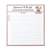 Happy DogまたはPhoto Do パーソナライズされたプランナー ノートパッド (正面)